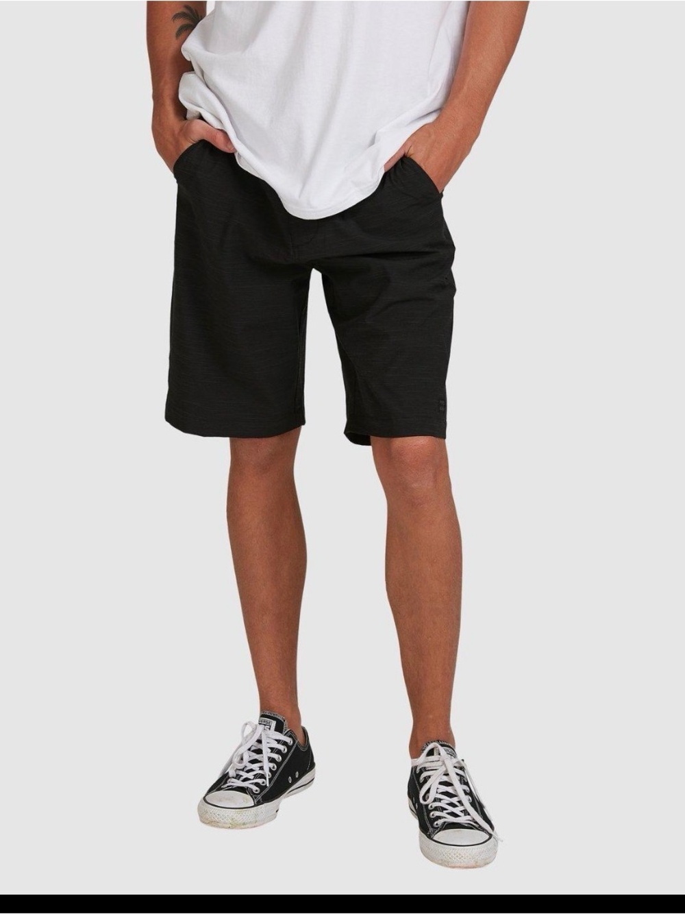 Billabong Men’s Size 30 Crossfire Slub Quick Dry Stretch Hybrid Shorts Black